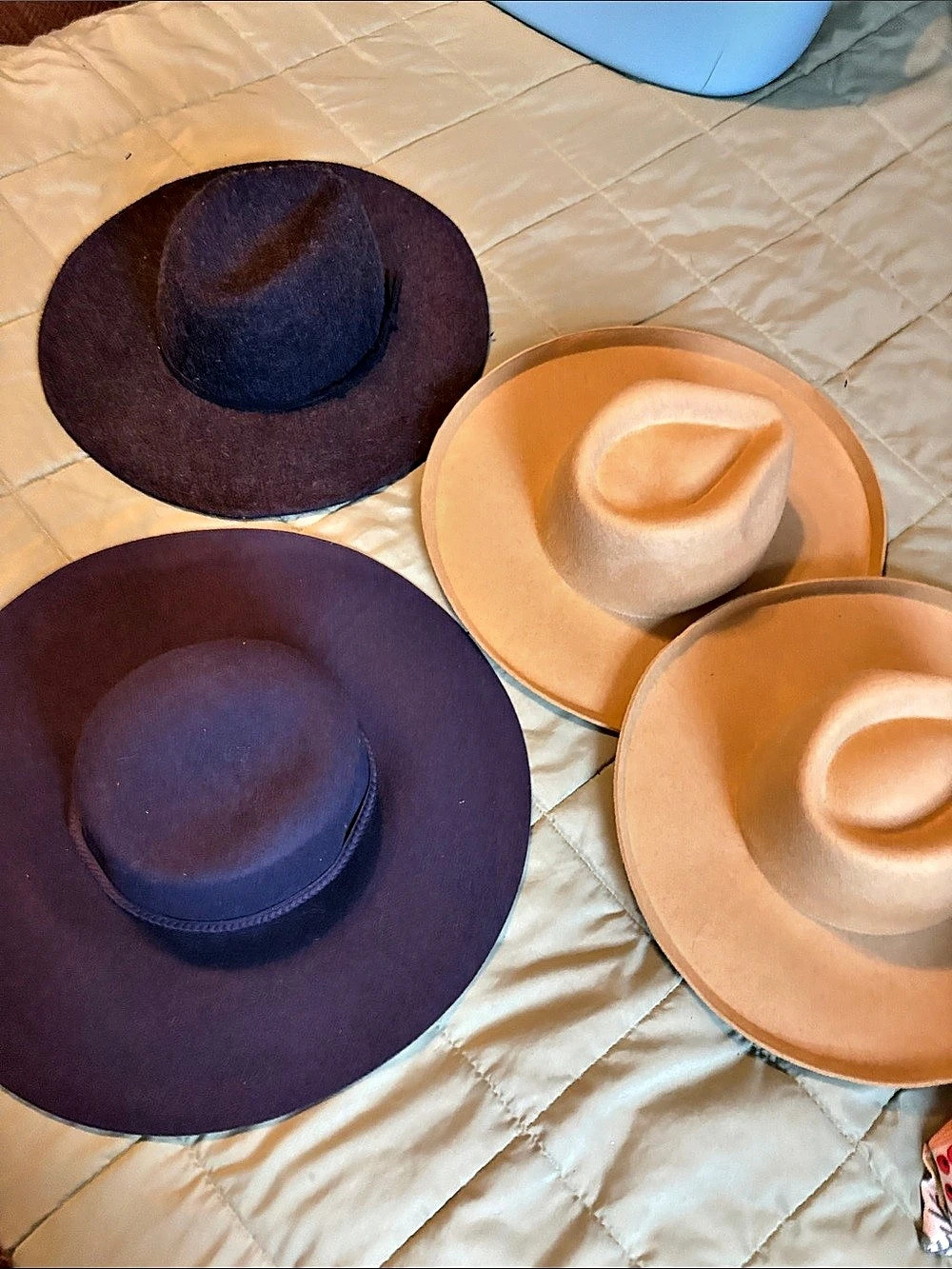 Brown & Orange Hats Like New
